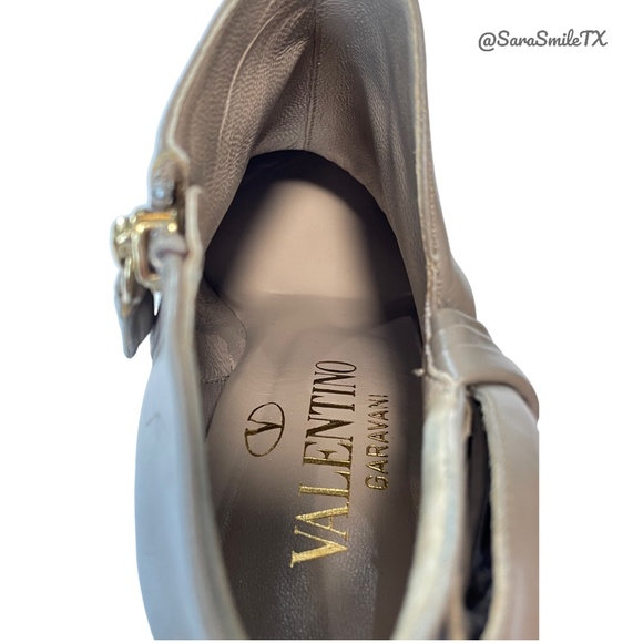 VALENTINO Designer Iconic Bow Leather Heeled Booties w/ Original Box & Dustbag - Picture 13 of 16